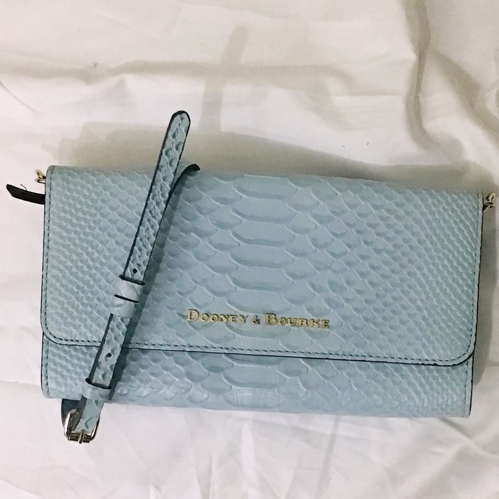 Dooney and Bourke Croc Embossed Crossbody Wallet